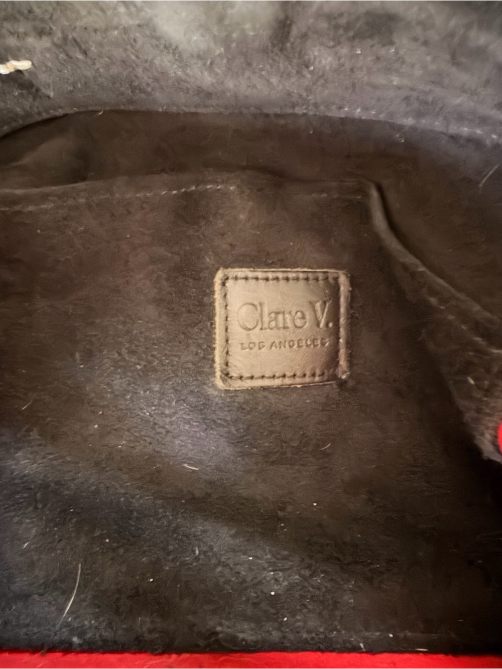Clare V Black Suede Convertible Tote with Gold Hardware - Picture 2 of 5